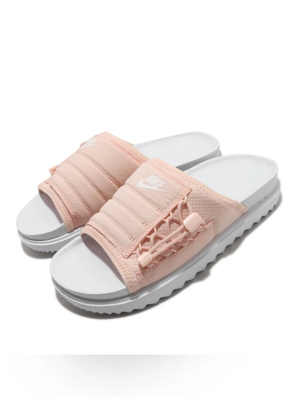 NWT Nike Women's Asuna Slide Sandals in White and Washed Coral Size 7